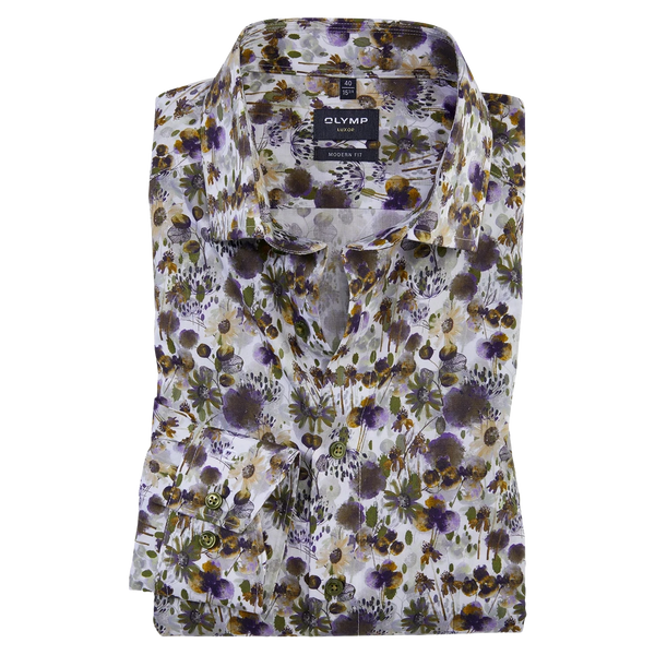 OLYMP Long Sleeve Floral Print Shirt