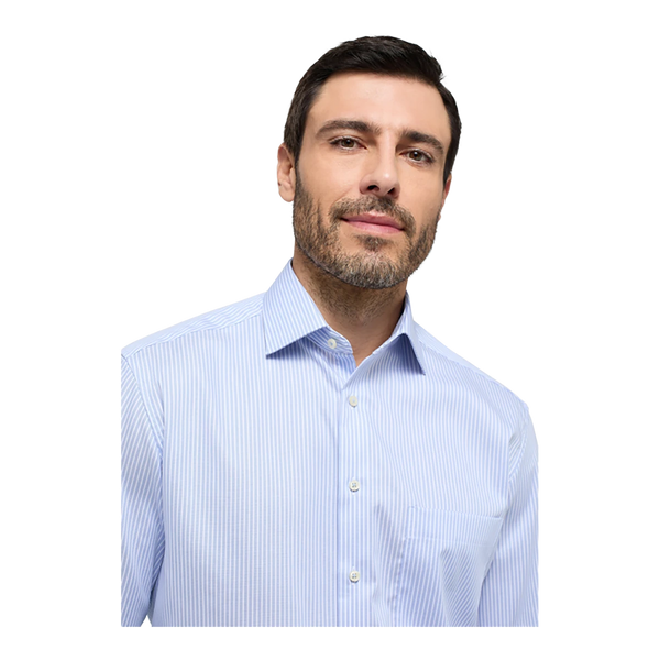 Eterna Stripe Long Sleeve Formal Shirt for Men