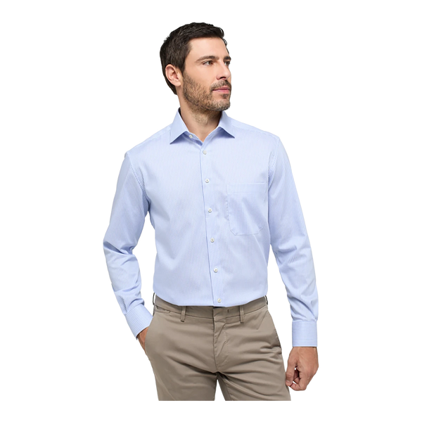Eterna Stripe Long Sleeve Formal Shirt for Men